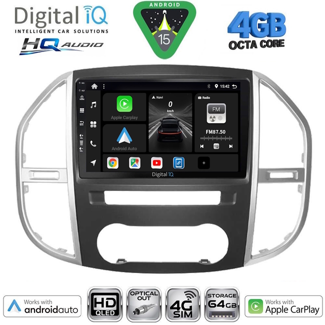 DIGITAL IQ BXK 19420_CPAA (10inc) MULTIMEDIA TABLET for MERCEDES VITO - VIANO (W639) mod. 2003-2007