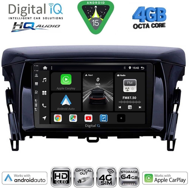 DIGITAL IQ BXK 19430_CPAA (10inc) MULTIMEDIA TABLET for MITSUBISHI ASX mod. 2009-2020 - PEUGEOT 4008 mod. 2012-2018