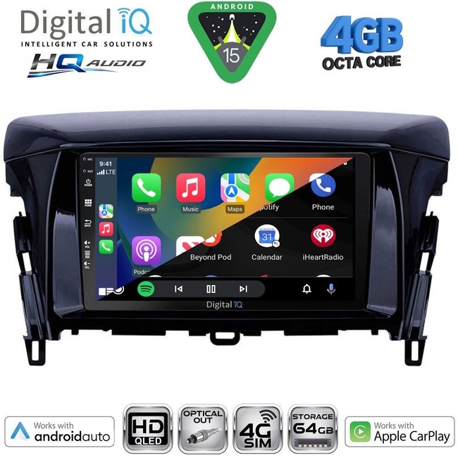 DIGITAL IQ BXK 19430_CPAA (10inc) MULTIMEDIA TABLET for MITSUBISHI ASX mod. 2009-2020 - PEUGEOT 4008 mod. 2012-2018