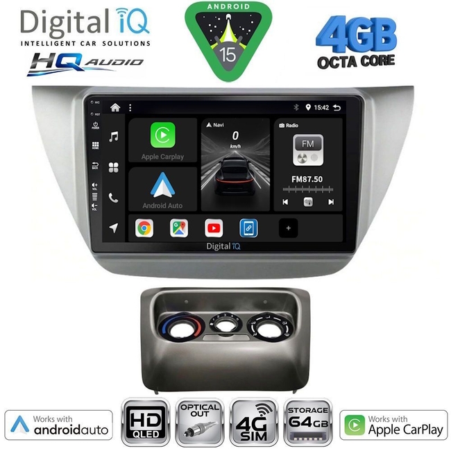 DIGITAL IQ BXK 19430_CPAA (10inc) MULTIMEDIA TABLET for MITSUBISHI ASX mod. 2009-2020 - PEUGEOT 4008 mod. 2012-2018