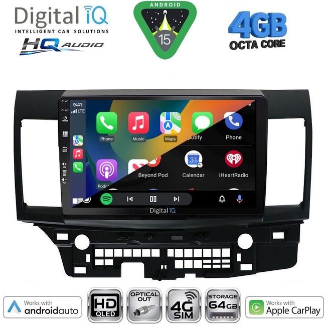 DIGITAL IQ BXK 19430_CPAA (10inc) MULTIMEDIA TABLET for MITSUBISHI ASX mod. 2009-2020 - PEUGEOT 4008 mod. 2012-2018