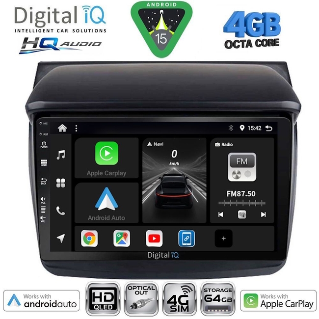 DIGITAL IQ BXK 19430_CPAA (10inc) MULTIMEDIA TABLET for MITSUBISHI ASX mod. 2009-2020 - PEUGEOT 4008 mod. 2012-2018