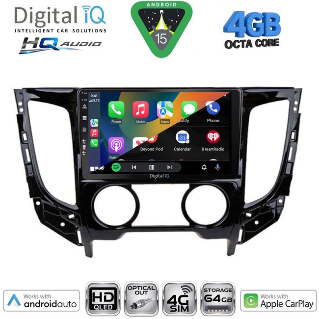 DIGITAL IQ BXK 19430_CPAA (10inc) MULTIMEDIA TABLET for MITSUBISHI ASX mod. 2009-2020 - PEUGEOT 4008 mod. 2012-2018