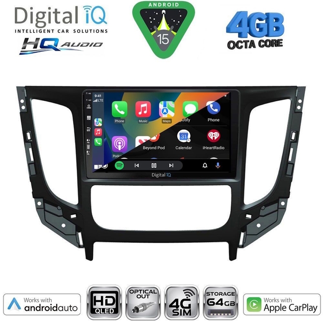 DIGITAL IQ BXK 19430_CPAA (10inc) MULTIMEDIA TABLET for MITSUBISHI ASX mod. 2009-2020 - PEUGEOT 4008 mod. 2012-2018
