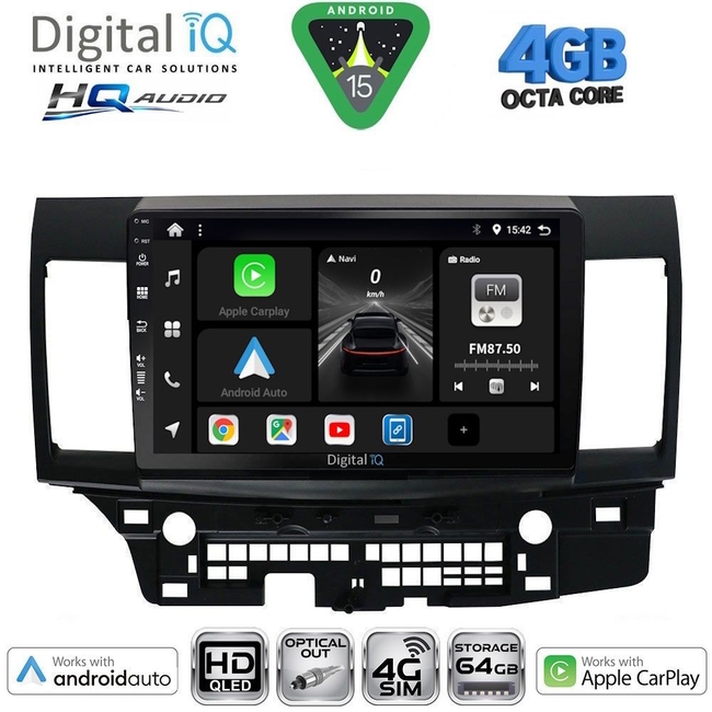 DIGITAL IQ BXK 19434_CPAA (10inc) MULTIMEDIA TABLET for MITSUBISHI LANCER mod. 2008-2017