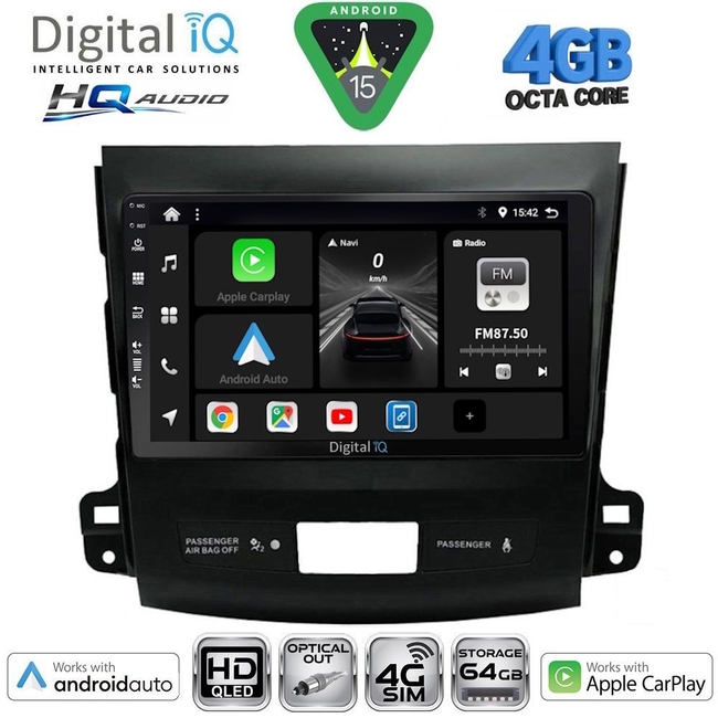 DIGITAL IQ BXK 19440_CPAA (10inc) MULTIMEDIA TABLET for MITSUBISHI OUTLANDER mod. 2020-2022