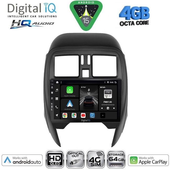 DIGITAL IQ BXK 19450_CPAA (10inc) MULTIMEDIA TABLET for NISSAN NAVARA D22 mod. 1998-2004