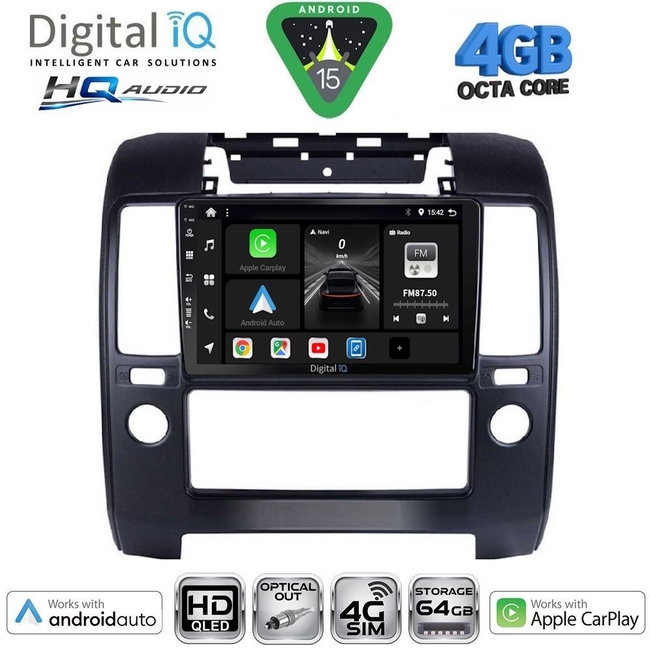 DIGITAL IQ BXK 19450_CPAA (10inc) MULTIMEDIA TABLET for NISSAN NAVARA D22 mod. 1998-2004