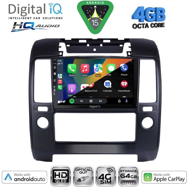 DIGITAL IQ BXK 19450_CPAA (10inc) MULTIMEDIA TABLET for NISSAN NAVARA D22 mod. 1998-2004