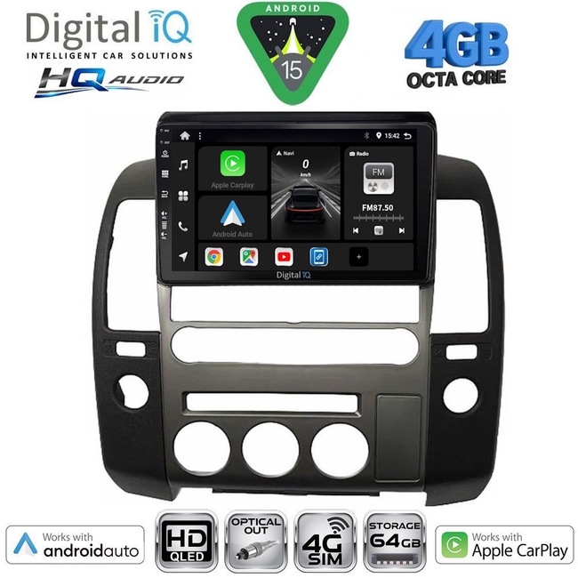 DIGITAL IQ BXK 19450_CPAA (10inc) MULTIMEDIA TABLET for NISSAN NAVARA D22 mod. 1998-2004