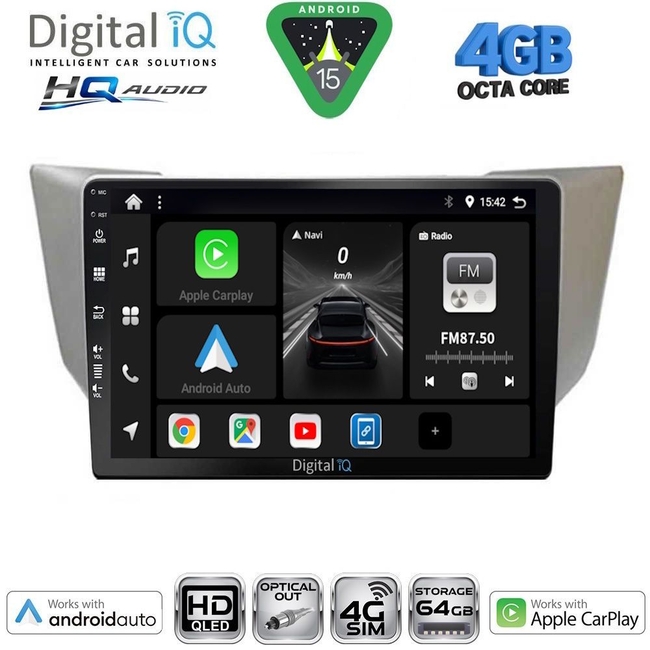DIGITAL IQ BXK 19345SL_CPAA (10inc) MULTIMEDIA TABLET for LEXUS RX 300 – 400 mod. 2003-2008