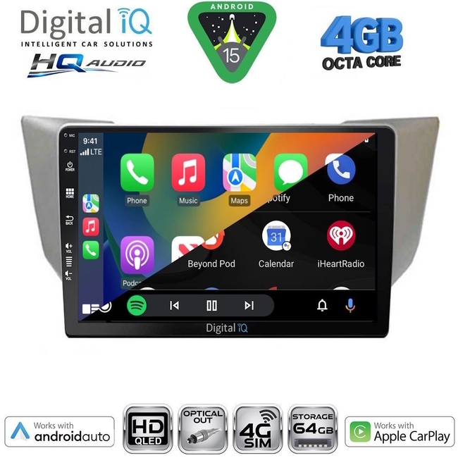 DIGITAL IQ BXK 19340_CPAA (9inc) MULTIMEDIA TABLET for LEXUS CT 200 mod. 2011-2020
