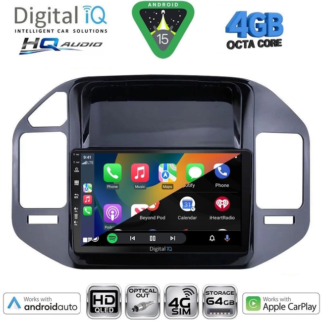 DIGITAL IQ BXK 19444_CPAA (9inc) MULTIMEDIA TABLET for MITSUBISHI PAJERO mod. 1999-2006