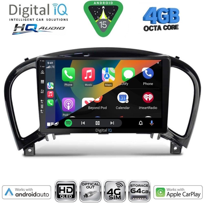 DIGITAL IQ BXK 19452_CPAA (9inc) MULTIMEDIA TABLET for NISSAN JUKE mod. 2009-2020