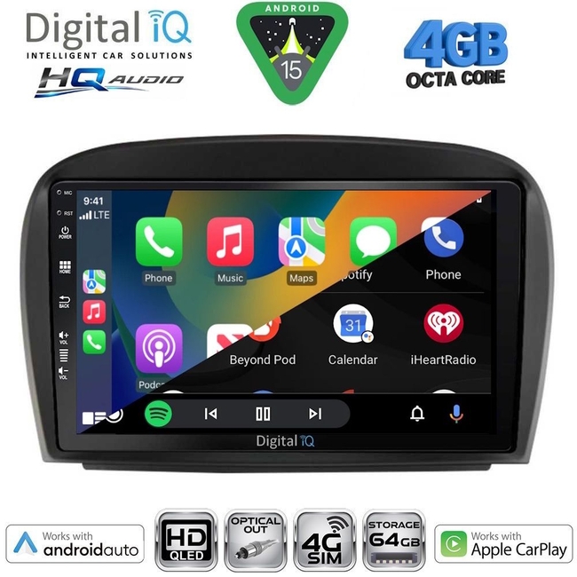 DIGITAL IQ BXK 19427_CPAA (9inc) MULTIMEDIA TABLET for MERCEDES SL (R230) FACELIFT mod. 2006-2012