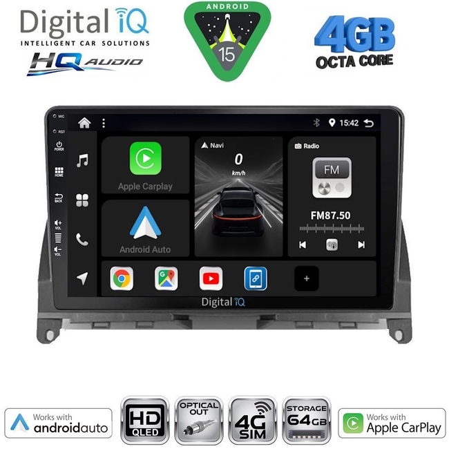 DIGITAL IQ BXK 19405BL_CPAA (9inc) MULTIMEDIA TABLET for MERCEDES C (W204) mod. 2007-2011