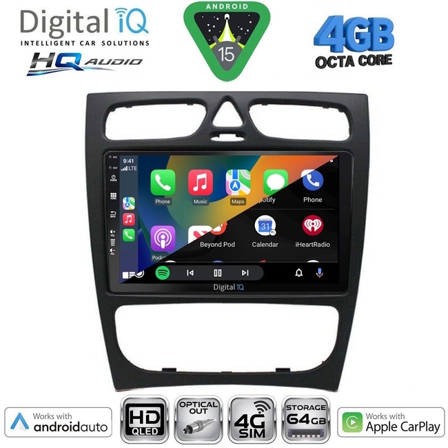 DIGITAL IQ BXK 19402_CPAA (9inc) MULTIMEDIA TABLET for MERCEDES C (W203) mod. 1999-2004