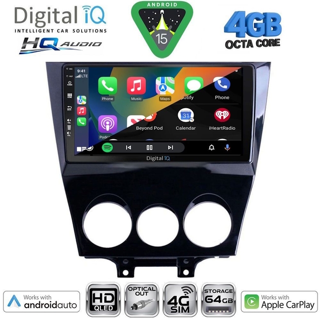 DIGITAL IQ BXK 19395_CPAA (9inc) MULTIMEDIA TABLET for MAZDA RX8 mod. 2008-2014