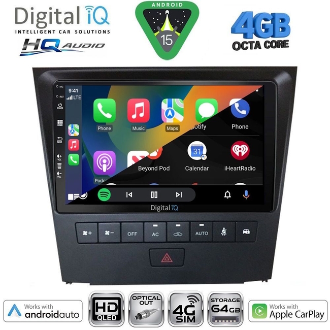 DIGITAL IQ BXK 19341_CPAA (9inc) MULTIMEDIA TABLET for LEXUS GS mod. 2004-2011