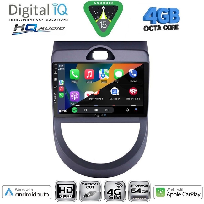 DIGITAL IQ BXK 19320_CPAA (9inc) MULTIMEDIA TABLET for KIA SOUL mod. 2008-2013