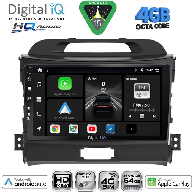 DIGITAL IQ BXK 19320_CPAA (9inc) MULTIMEDIA TABLET for KIA SOUL mod. 2008-2013