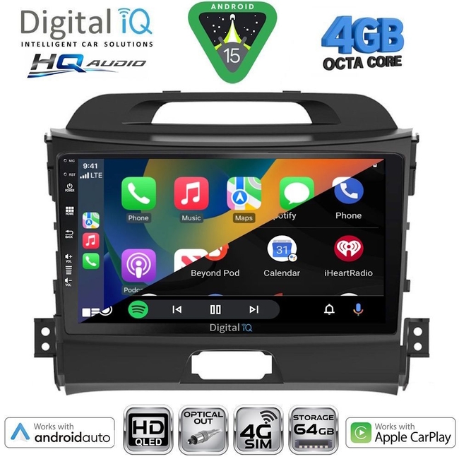 DIGITAL IQ BXK 19320_CPAA (9inc) MULTIMEDIA TABLET for KIA SOUL mod. 2008-2013