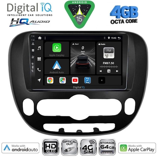 DIGITAL IQ BXK 19320_CPAA (9inc) MULTIMEDIA TABLET for KIA SOUL mod. 2008-2013