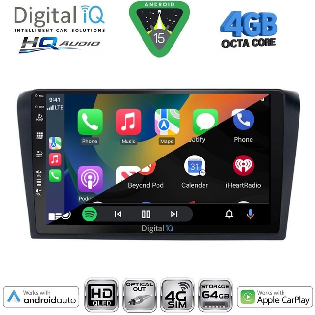 DIGITAL IQ BXK 19365_CPAA (9inc) MULTIMEDIA TABLET for MAZDA 3 mod. 2003-2008