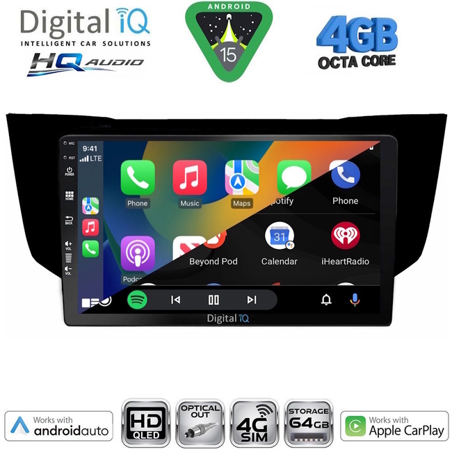 DIGITAL IQ BXK 19345BL_CPAA (9inc) MULTIMEDIA TABLET for LEXUS RX 300 – 400 mod. 2003-2008