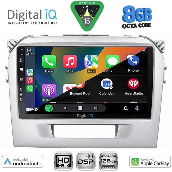 DIGITAL IQ BXF 7697SL_CPAA (9inc) MULTIMEDIA TABLET for SUZUKI VITARA mod. 2016-2025 (SILVER)