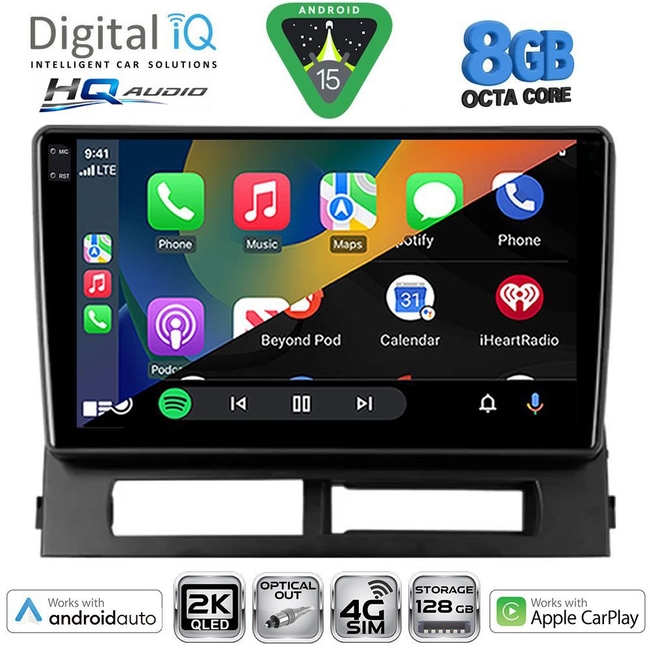 DIGITAL IQ BXK 20728DASH_CPAA (9inc) MULTIMEDIA TABLET for TOYOTA PRIUS mod. 2003-2009 (Supports Original Clima-HYBRID)
