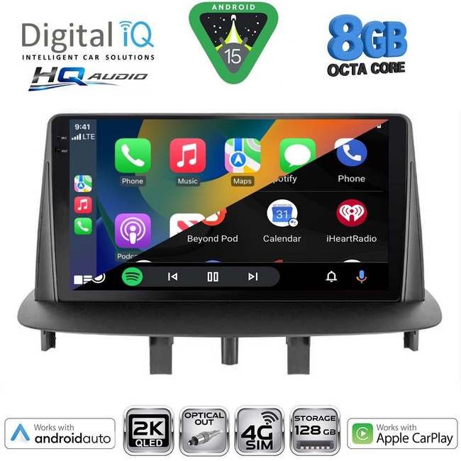 DIGITAL IQ BXK 20556_CPAA (9inc) MULTIMEDIA TABLET for RENAULT MEGANE 3 mod. 2009-2016