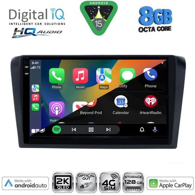 DIGITAL IQ BXK 20365_CPAA (9inc) MULTIMEDIA TABLET for MAZDA 3 mod. 2003-2008