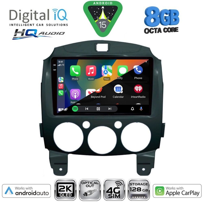 DIGITAL IQ BXK 20361_CPAA (9inc) MULTIMEDIA TABLET for MAZDA 2  mod. 2007-2014
