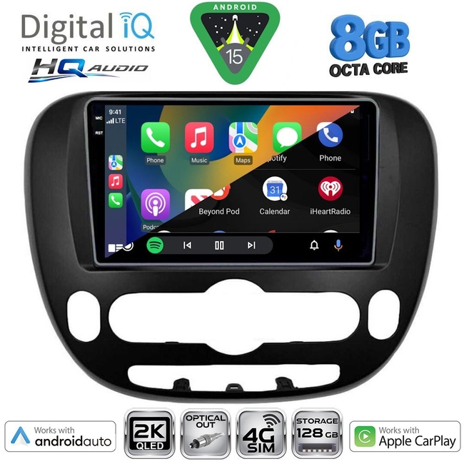 DIGITAL IQ BXK 20321_CPAA (9inc) MULTIMEDIA TABLET for KIA SOUL mod. 2014-2025