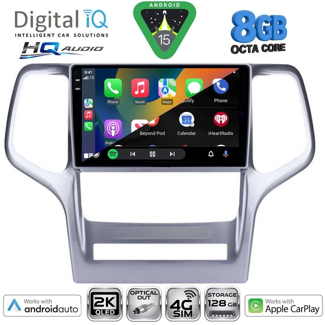 DIGITAL IQ BXK 20282_CPAA (9inc) MULTIMEDIA TABLET for JEEP GRAND CHEROKEE mod. 2011-2014