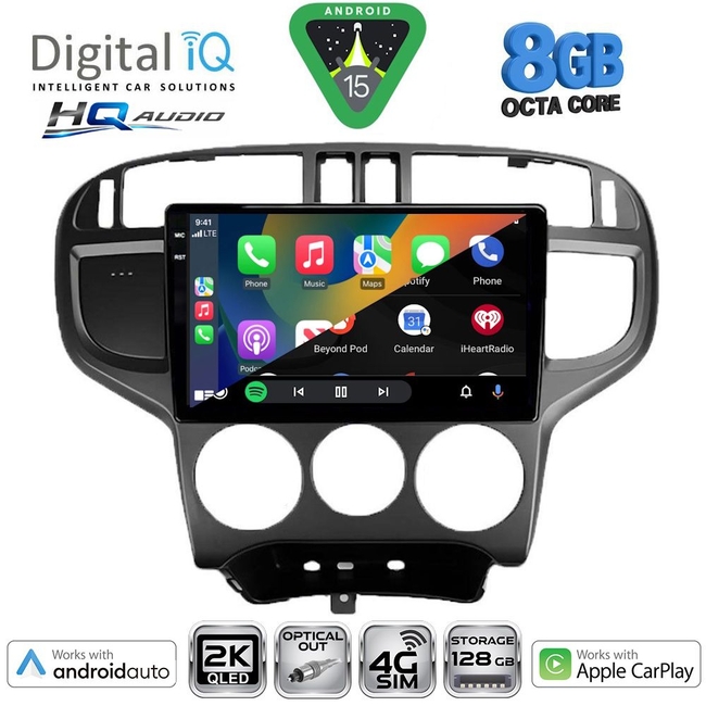 DIGITAL IQ BXK 20240_CPAA (9inc) MULTIMEDIA TABLET for HYUNDAI MATRIX mod. 2001-2010
