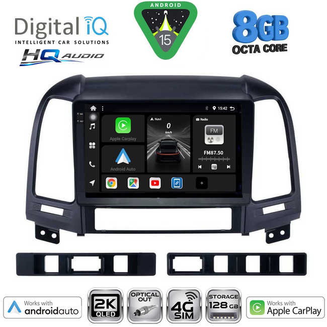 DIGITAL IQ BXK 20239_CPAA (9inc) MULTIMEDIA TABLET for HYUNDAI SANTA FE  mod. 2005-2013