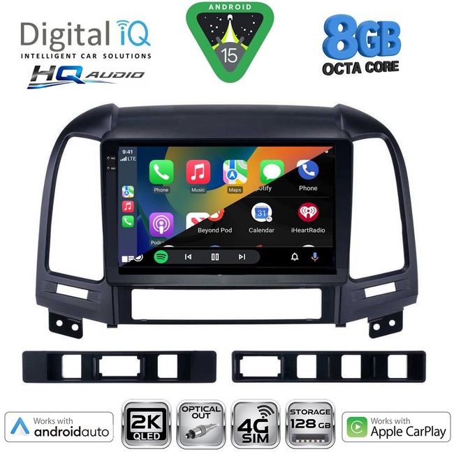 DIGITAL IQ BXK 20239_CPAA (9inc) MULTIMEDIA TABLET for HYUNDAI SANTA FE  mod. 2005-2013