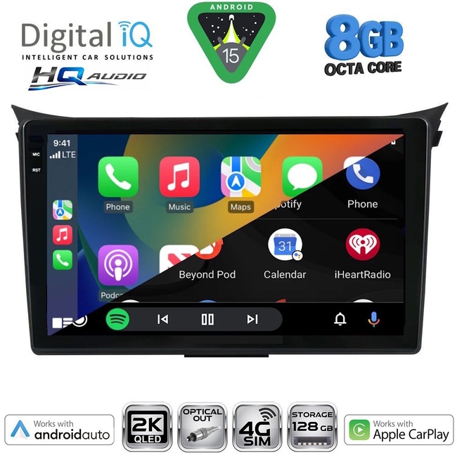 DIGITAL IQ BXK 20232_CPAA (9inc) MULTIMEDIA TABLET for HYUNDAI i30  mod. 2012-2017