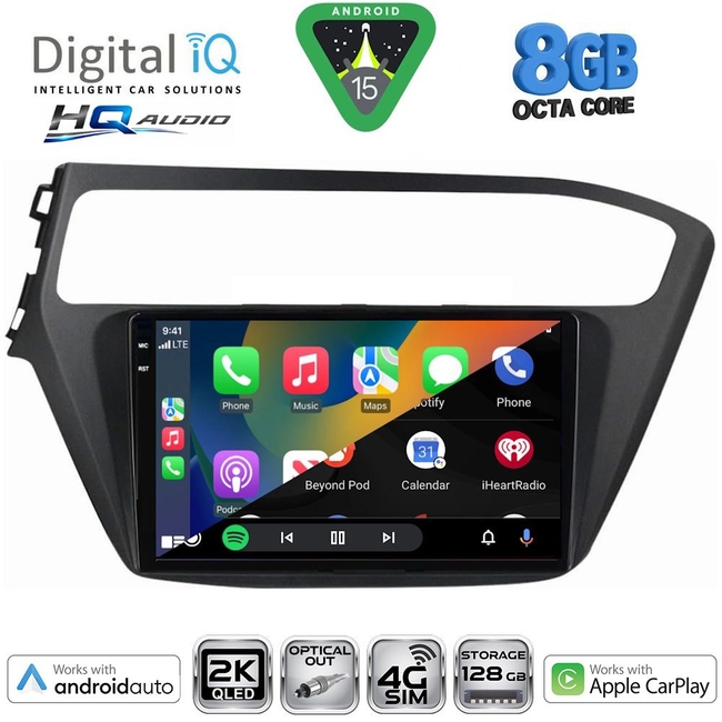DIGITAL IQ BXK 20230_CPAA (9inc) MULTIMEDIA TABLET for HYUNDAI i20 mod. 2018-2021