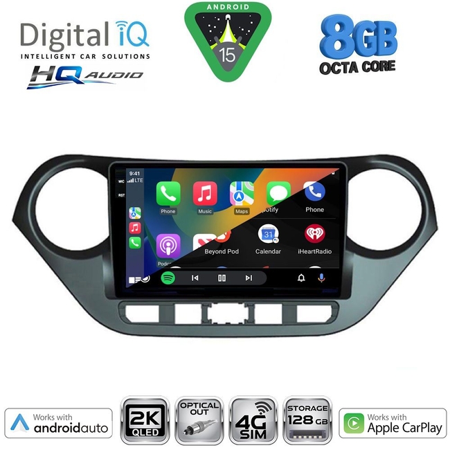 DIGITAL IQ BXK 20224_CPAA (9inc) MULTIMEDIA TABLET for HYUNDAI i10 mod. 2014-2020