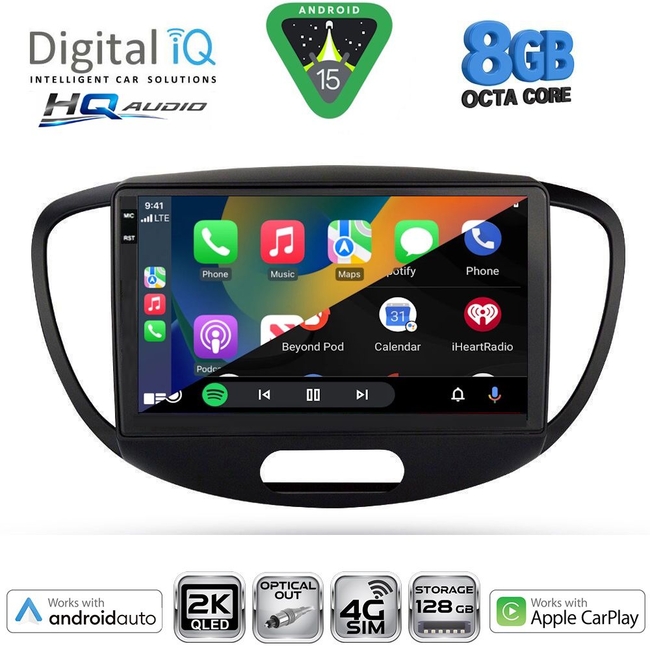 DIGITAL IQ BXK 20223_CPAA (9inc) MULTIMEDIA TABLET for HYUNDAI i10 mod. 2008-2013