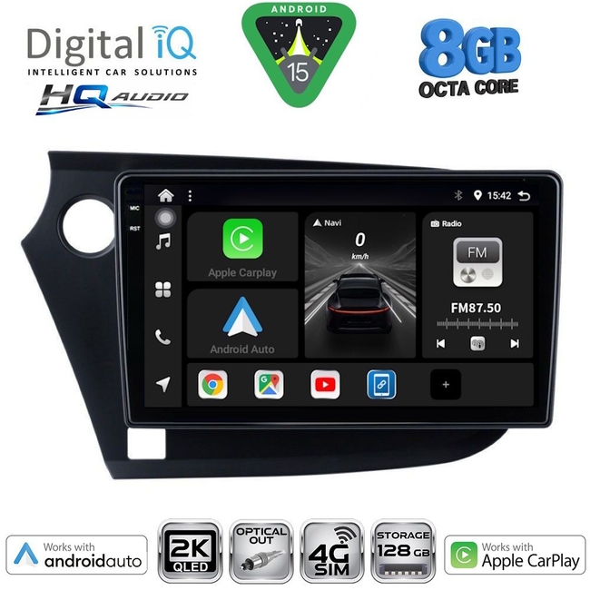 DIGITAL IQ BXK 20205_CPAA (9inc) MULTIMEDIA TABLET for HONDA INSIGHT mod. 2009-2014