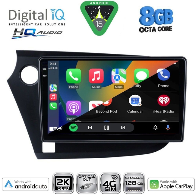 DIGITAL IQ BXK 20205_CPAA (9inc) MULTIMEDIA TABLET for HONDA INSIGHT mod. 2009-2014