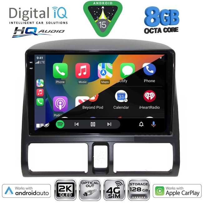 DIGITAL IQ BXK 20196_CPAA CLIMA (9inc) MULTIMEDIA TABLET for HONDA CRV mod. 1996-2006