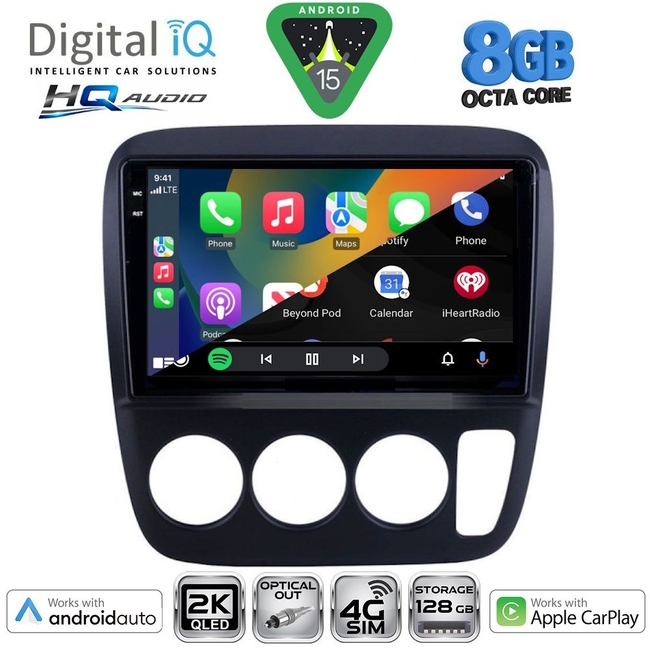 DIGITAL IQ BXK 20196_CPAA A/C (9inc) MULTIMEDIA TABLET for HONDA CRV mod. 1996-2006