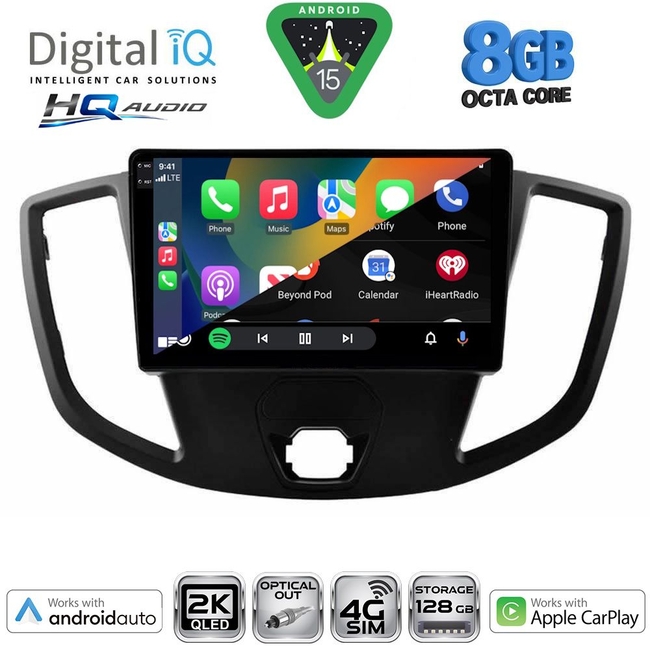DIGITAL IQ BXK 20179_CPAA  (9inc) MULTIMEDIA TABLET for FORD TRANSIT mod. 2014-2020