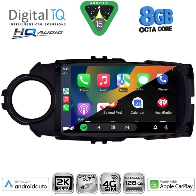 DIGITAL IQ BXK 20737FL_CPAA (9inc) MULTIMEDIA TABLET for TOYOTA YARIS mod. 2015-2020