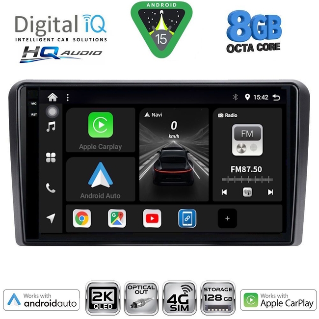 DIGITAL IQ BXK 20744_CPAA  (9inc) MULTIMEDIA TABLET for GOLF 4 mod. 1998-2003